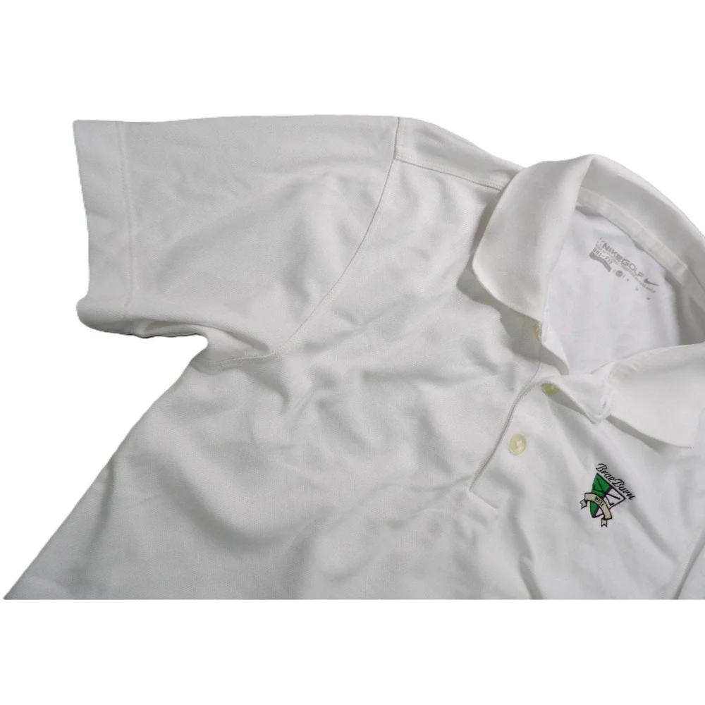 Nike Golf Dri-FIT Polo Shirt BraeBurn Country Club Short Sleeve Men Medium White